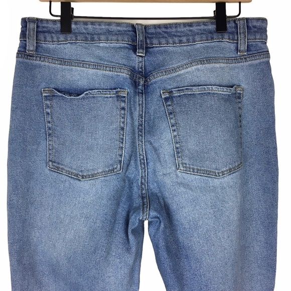 WILD FABLE Jeans Super High Rise Ankle Crop Distressed Light Wash Denim Size 10 - Picture 5 of 10